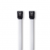 SATA III Data Cable Premium Sleeved White